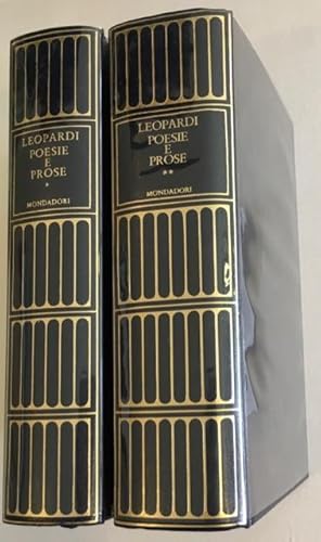 Immagine del venditore per Poesie e prose, Volume primo: Poesie, Volume secondo: Prose. venduto da Antiquariat Im Seefeld / Ernst Jetzer