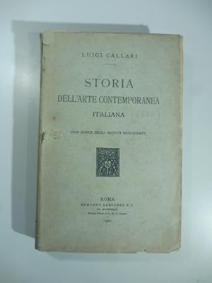 Storia dell'arte contemporanea italiana (con indice degli artisti menzionati)