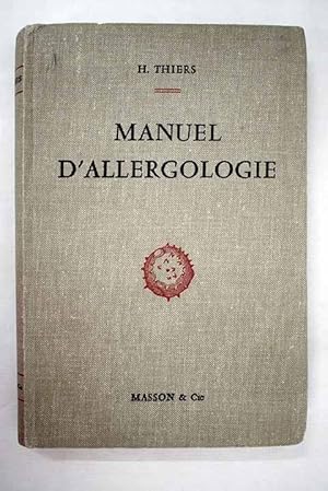 Imagen del vendedor de Manuel d'allergologie a la venta por Alcan Libros