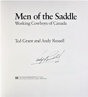 Seller image for Men of the Saddle. Working Cowboys of Canada. for sale by Ken Jackson