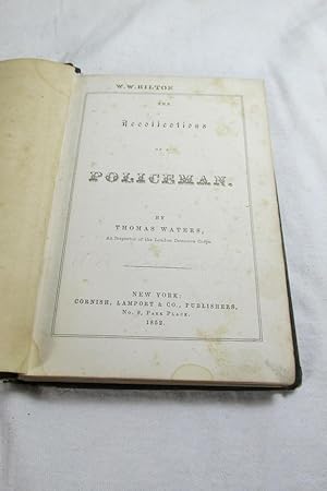 Seller image for The Recollections of a Policeman for sale by Kerkhoff Books DIV KSI