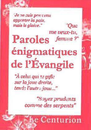 Imagen del vendedor de paroles nigmatiques de l'vangile a la venta por Chapitre.com : livres et presse ancienne