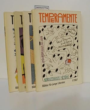 Seller image for Temperamente / Bltter fr Junge Literatur / 1/1987 * 2/1987 * 3/1987 * 4/1987 / 4 Hefte for sale by ralfs-buecherkiste