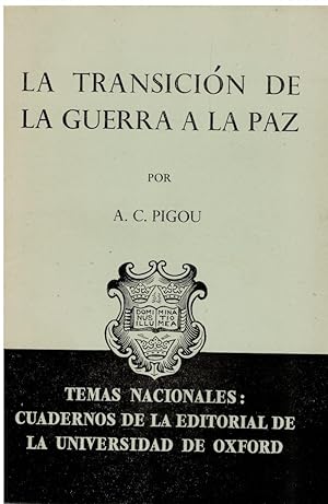 Imagen del vendedor de La transicin de la guerra a la paz a la venta por Librera Dilogo