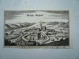 Aistersheim, anno 1649, Ansicht, Merian, 9x17cm.