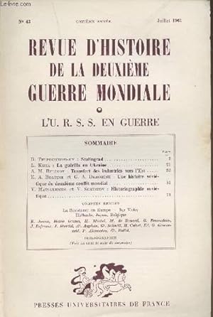 Revue d'Histoire de la deuxième guerre mondiale - n°43 juillet 1961 by ...