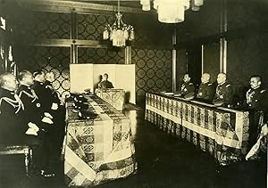 Japan Tokyo Hirohito Mikado and his Staff Officers old Trampus Photo 1938
