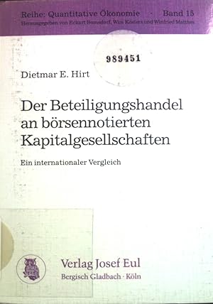 Bild des Verkufers fr Der Beteiligungshandel an brsennotierten Kapitalgesellschaften : ein internationaler Vergleich. Reihe Quantitative konomie ; Band. 15 zum Verkauf von books4less (Versandantiquariat Petra Gros GmbH & Co. KG)