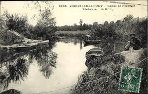 Ansichtskarte / Postkarte Joinville le Pont Val de Marne, Canal de Polangis, Pecheurs