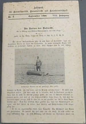 Zeitschrift fur Kolonialpolitik, Kolonialrecht und Kolonialwirtschaft: Nr 9 - September 1906 - VI...