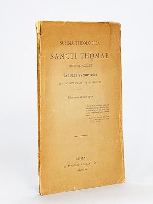 Summa Theologica Sancti Thomae Doctoris Tabulis Synopticis per ordinem quaestionum exhibita