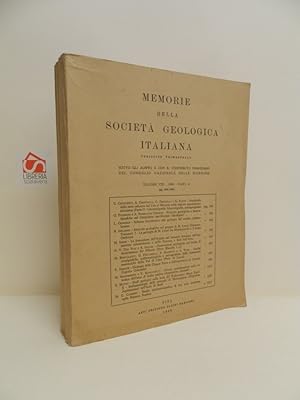 Memorie della società geologica italiana. Periodico trimestrale. Volume VIII, 1969, fasc. 4