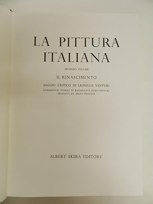 La pittura italiana. Secondo volume, il Rinascimento
