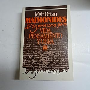Immagine del venditore per MAIMONIDES. Vida, pensamiento y obra. venduto da Librera J. Cintas