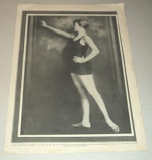 A vintage magazine photographic portrait of the YOUNG SWIMMING CHAMPION CORRINE CONDON, who broke...