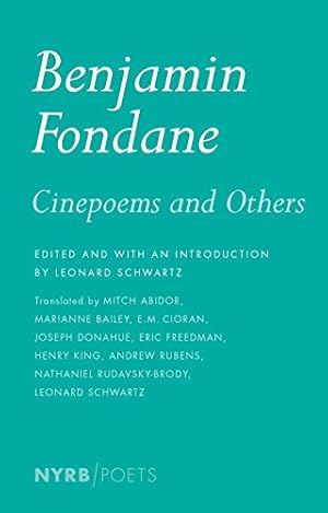 Immagine del venditore per Cinepoems and Others (NYRB Poets) by Fondane, Benjamin [Paperback ] venduto da booksXpress