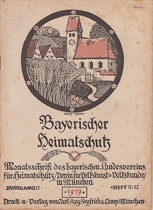 Immagine del venditore per Bayerischer Heimatschutz. Heft 11., Jahr 1919 venduto da Allguer Online Antiquariat