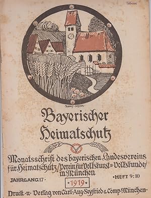 Immagine del venditore per Bayerischer Heimatschutz. Heft 9., Jahr 1919 venduto da Allguer Online Antiquariat
