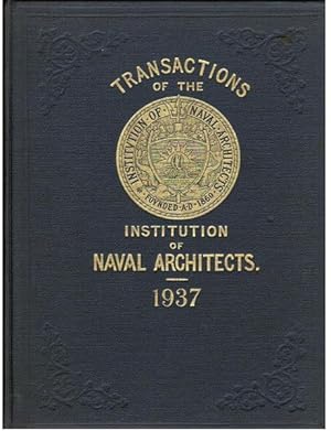 Image du vendeur pour Transactions of the Institution of Naval Architects, 1937: Volume LXXIX (Vol. 79) mis en vente par Goulds Book Arcade, Sydney