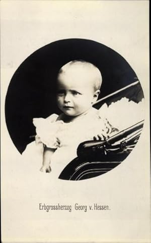 Ansichtskarte / Postkarte Erbprinz Georg von Hessen, Kinderportrait, Kinderwagen