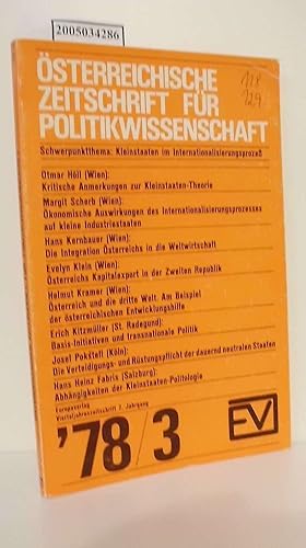 Image du vendeur pour sterreichische Zeitschrift fr Politikwissenschaft / Vierteljahresschrift 7. Jahrgang / 78/3 Schwerpunktthema: Kleinstaaten im Internationalisierungsproze mis en vente par ralfs-buecherkiste