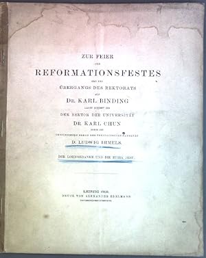 Image du vendeur pour Der Lohngedanke und die Ethik Jesu. Zur Feier des Reformationsfestes und des bergangs des Rektorats. mis en vente par books4less (Versandantiquariat Petra Gros GmbH & Co. KG)