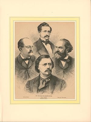 Seller image for Die Gelehrten des Kladderadatsch. Ernst Dohm, David Kalisch, Wilhelm Scholz, Rudelph Lwenstein. for sale by Antiquariat Kastanienhof