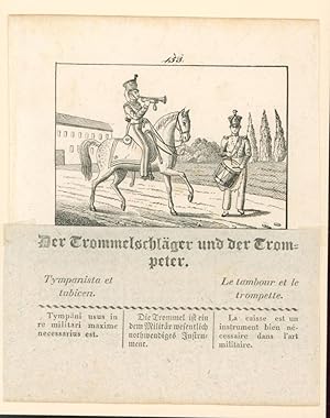 Immagine del venditore per Der Trommelschlger und der Trompeter. Original-Federlithografie venduto da Antiquariat Kastanienhof