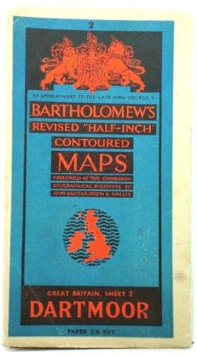 Bild des Verkufers fr Bartholomew's Revised "Half-Inc" Contoured Maps: Great Britain, Sheet 2: Dartmoor zum Verkauf von PsychoBabel & Skoob Books