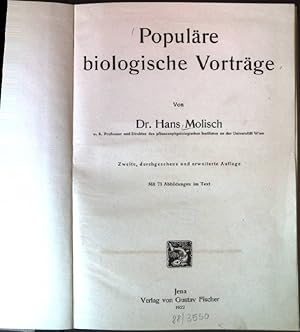 Bild des Verkufers fr Populre biologische Vortrge. zum Verkauf von books4less (Versandantiquariat Petra Gros GmbH & Co. KG)