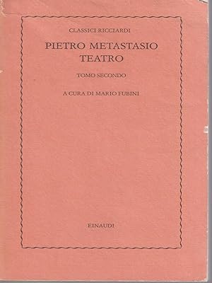 Bild des Verkufers fr Pietro Metastasio Teatro zum Verkauf von Librodifaccia