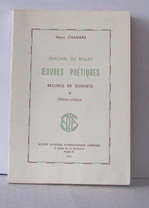 Seller image for Joachim du bellay ?uvres potiquesrecueils de sonnets for sale by Librairie Albert-Etienne