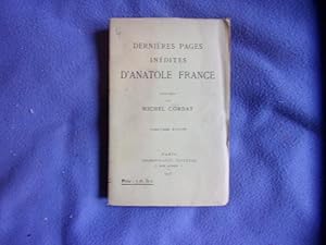 Seller image for Dernires pages indites d'Anatole France for sale by arobase livres