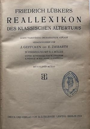 Immagine del venditore per Reallexikon des klassischen Altertums. venduto da Antiquariat Lohmann