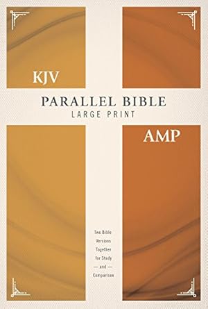 Imagen del vendedor de KJV, Amplified, Parallel Bible, Large Print, Hardcover, Red Letter Edition: Two Bible Versions Together for Study and Comparison by Zondervan [Hardcover ] a la venta por booksXpress