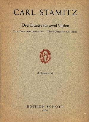 Drei Duette für zwei Violinen (Erstdruck, Edition Schott 4166)