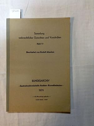 Sammlung wehrrechtlicher Gutachten und Vorschriften Heft 17