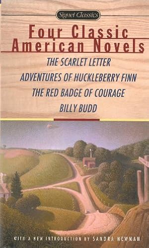 Imagen del vendedor de Four Classic American Novels: The Scarlet Letter, Adventures of Huckleberry Finn, The RedBadge Of Courage, Billy Budd by Hawthorne, Nathaniel, Twain, Mark, Crane, Stephen, Melville, Herman [Mass Market Paperback ] a la venta por booksXpress