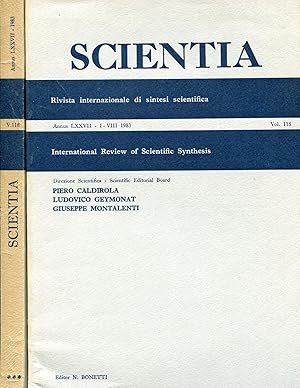 Immagine del venditore per Scientia. 1983 - AnnusLXXVII - Volume 118 - 2 fascicoli (numeri I-VIII, IX-XII) venduto da Studio Bibliografico Marini