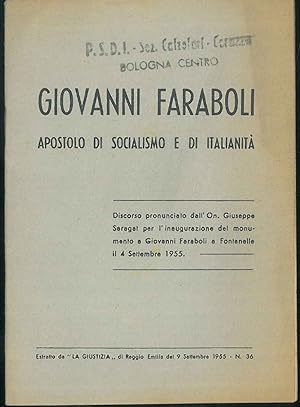 Giovanni Faraboli, apostolo di socialismo e di italianità. Discorso pronunciato dall'On. Giuseppe...