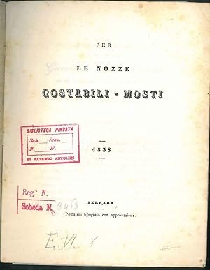 Per le nozze Costabili - Mosti.