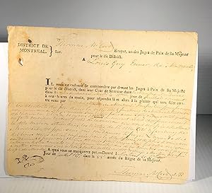 Document en partie imprimé, 6 juillet 1815, signé