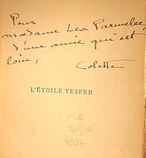 Imagen del vendedor de L'toile Vesper. Souvenirs a la venta por DACART Livres rares & manuscrits (ALAC)