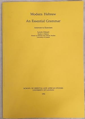Imagen del vendedor de Modern Hebrew : an essential grammar : answers to exercises a la venta por Joseph Burridge Books