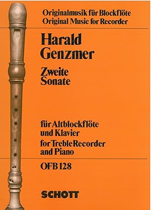 Bild des Verkufers fr Zweite Sonate f?r Alt-Blockfl?te und Klavier zum Verkauf von Antiquariat Hans Wger