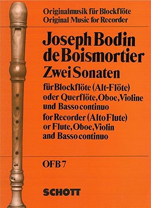 Bild des Verkufers fr Zwei Sonaten f?r Blockfl?te (Alt-Fl?te) oder Querfl?te, Oboe, Violine und Basso continuo zum Verkauf von Antiquariat Hans Wger