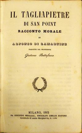 Seller image for Il tagliapietre di Saint Point. for sale by Libreria La Fenice di Pietro Freggio