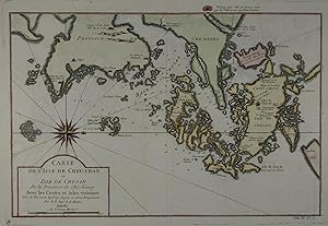 Carte de L'Isle de Cheu-Chan ou Isle de Chusan de la Province de Che - kiang Avec les costes es i...