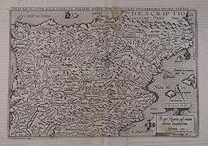 Regni Hispaniae post omium editiones loeupletissima descriptio. Kupferstich - Karte v. Johann Bus...