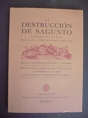 LA DESTRUCCÓN DE SAGUNTO . Comedia Nueva.